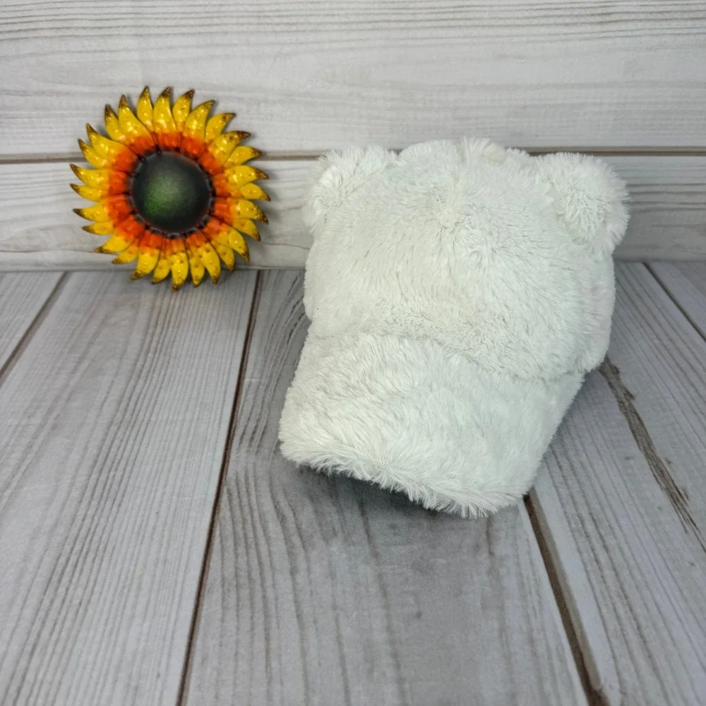 Vera New York Kids‎ White Teddy Bear Ears Plush Baseball Cap Hat